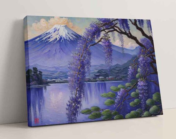 Fuji's Wisteria - Oil painting (canvas art)